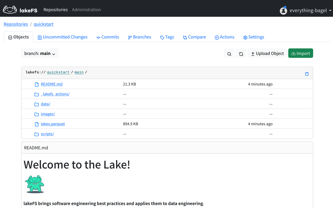 Image: lakeFS Repo Contents